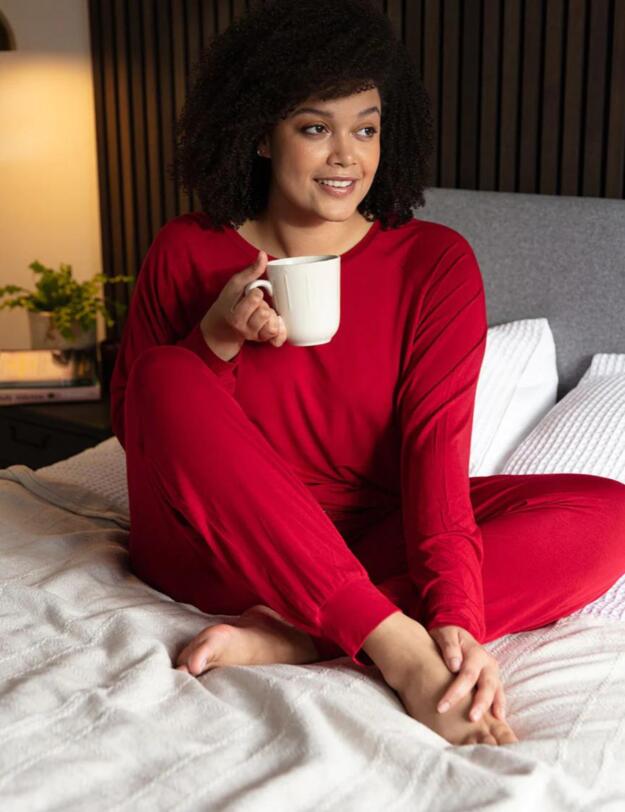 Cyberjammies Whistler Jersey Pyjama Bottoms Red