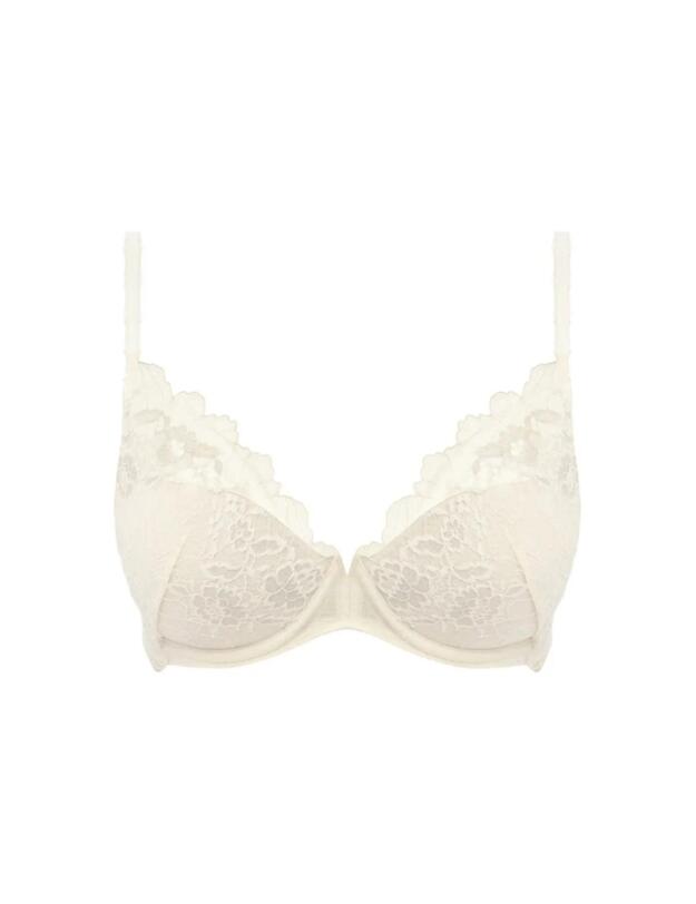Wacoal Lace Perfection UW Plunge Bra Gardenia 