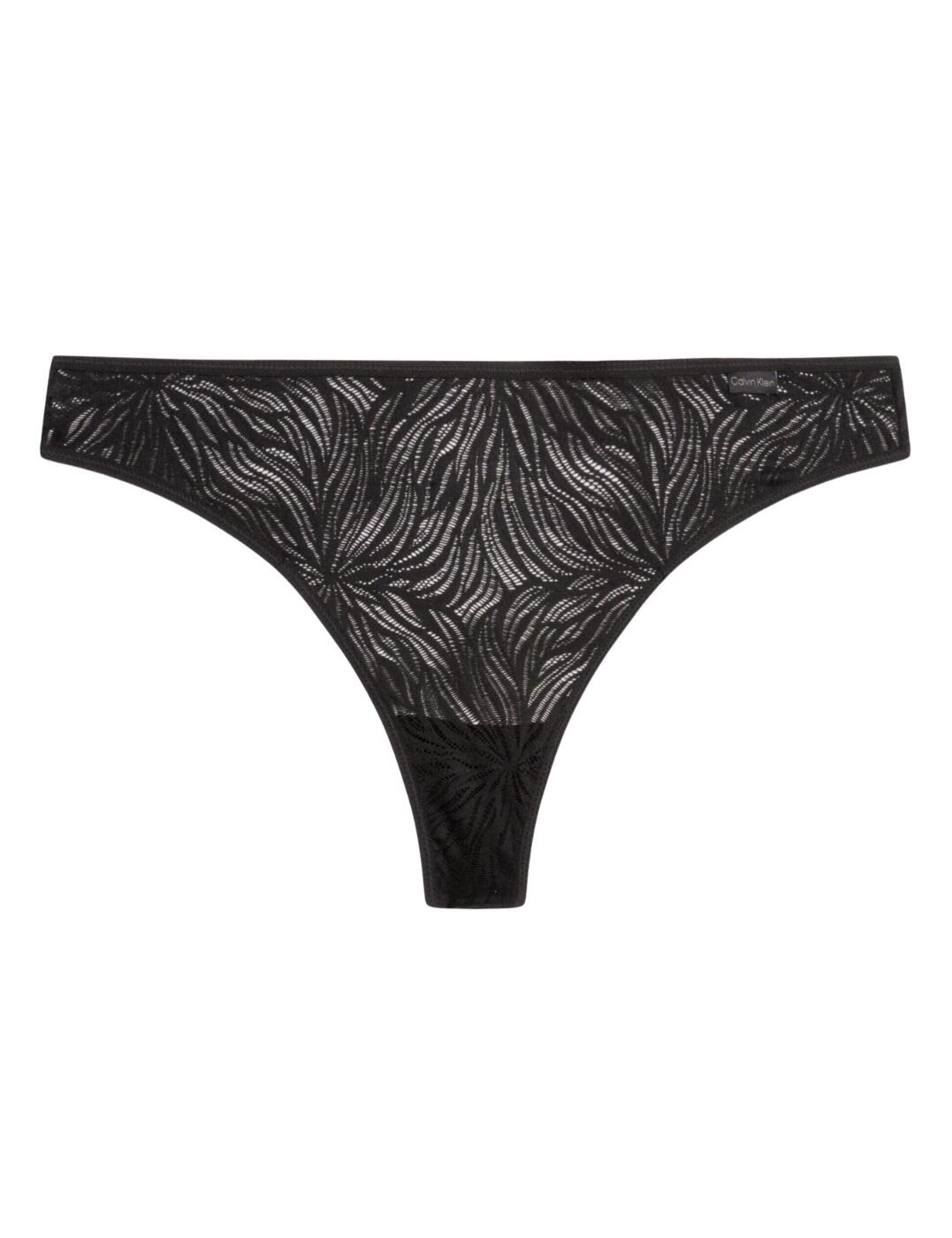Calvin Klein Sheer Marquisette Thong Knickers Ladies Designer Briefs 000QF6878E - Picture 13 of 14