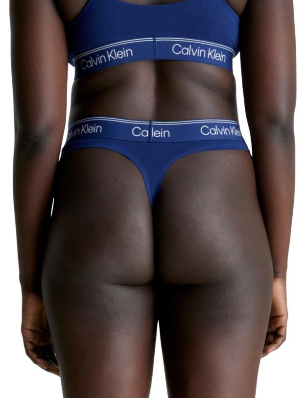 Calvin Klein Athletic Cotton Thong Blue Depths 