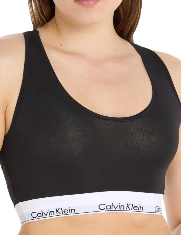Calvin Klein Modern Cotton Unlined Bralette Black 