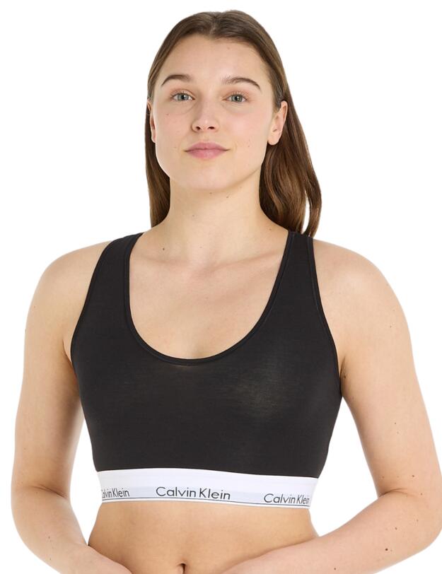 Calvin Klein Modern Cotton Unlined Bralette Black 