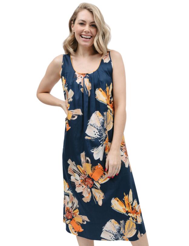 Cyberjammies Cosmo Nightdress Navy Floral Print