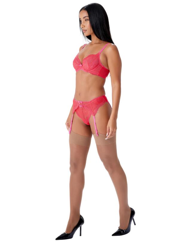 Gossard Superboost Lace Plunge Bra Rose Red