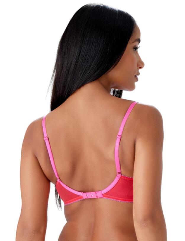 Gossard Superboost Lace Plunge Bra Rose Red