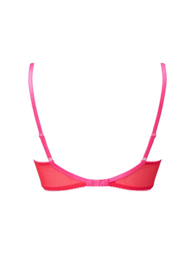 Gossard Superboost Lace Plunge Bra Rose Red