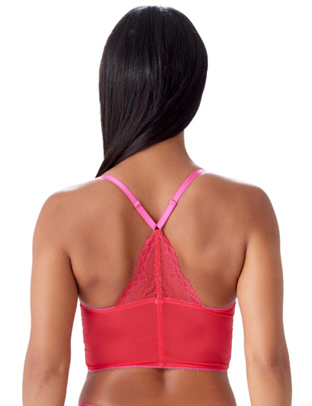 Gossard Superboost Lace Deep V Bralette Rose Red