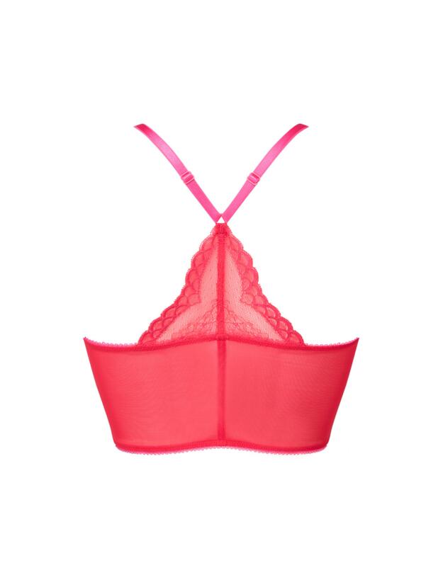 Gossard Superboost Lace Deep V Bralette Rose Red