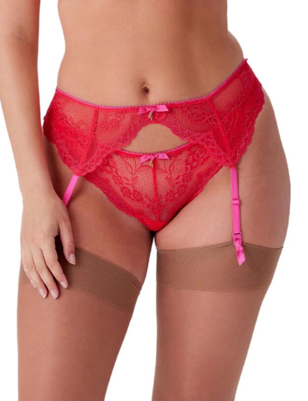 Gossard Superboost Lace Suspender Rose Red