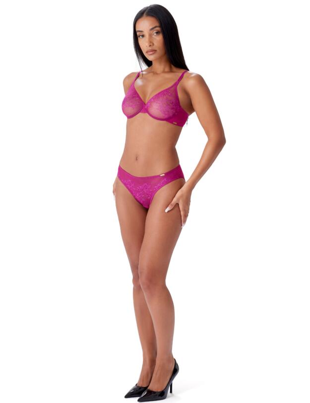 Gossard Glossies Lace Brief Vivid Fuchsia