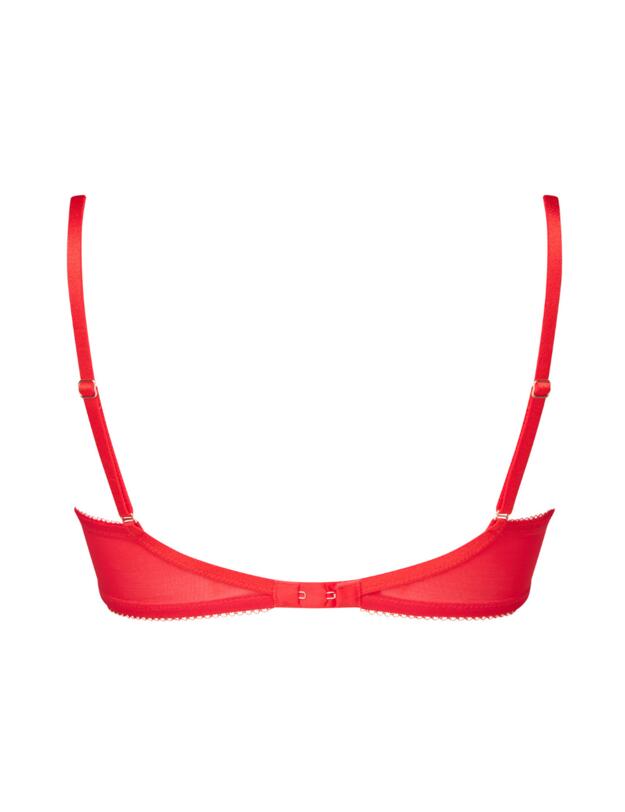 Gossard VIP Audacious Half Cup Plunge Bra Red