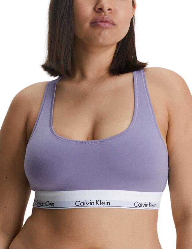 Calvin Klein Modern Cotton Unlined Bralette Splash Of Grape