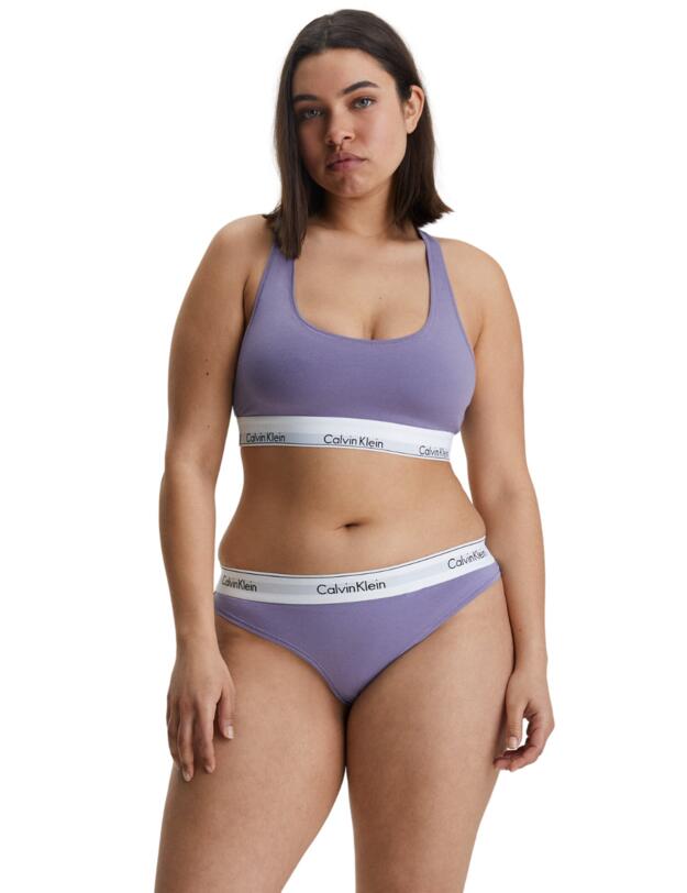 Calvin Klein Modern Cotton Thong Splash Of Grape