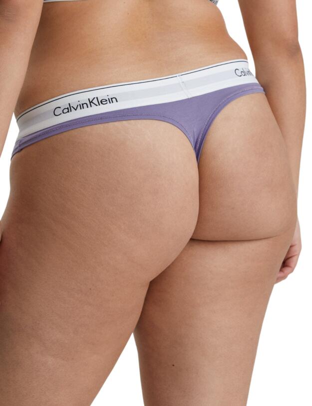 Calvin Klein Modern Cotton Thong Splash Of Grape