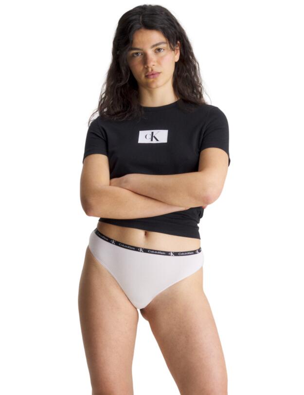 Calvin Klein Thongs 7 Pack Black/Grey Heather/White/Purple/Lime Green/Grey/Cadmium Orange