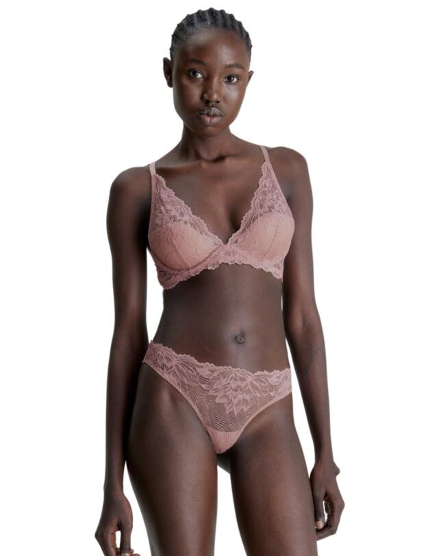 Calvin Klein Seductive Comfort Plunge Bra Woodrose