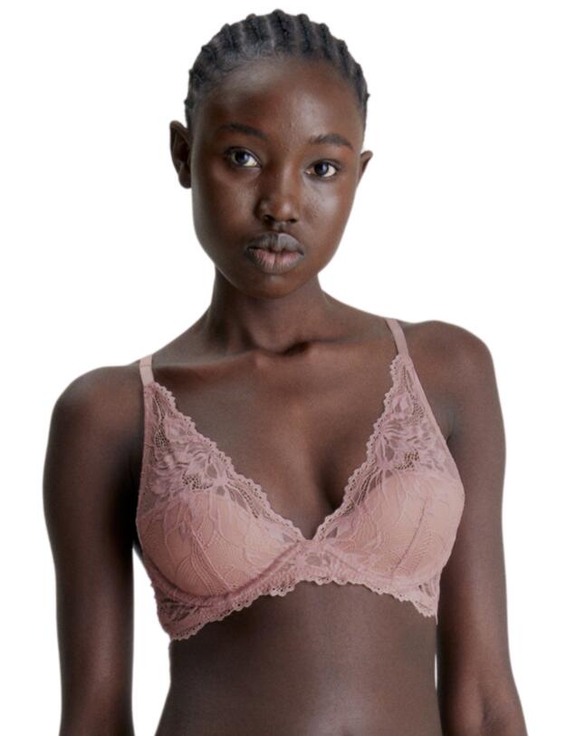 Calvin Klein Seductive Comfort Plunge Bra Woodrose