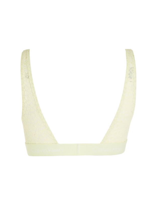 Calvin Klein Animal Lace Unlined Bralette Celery Sprig