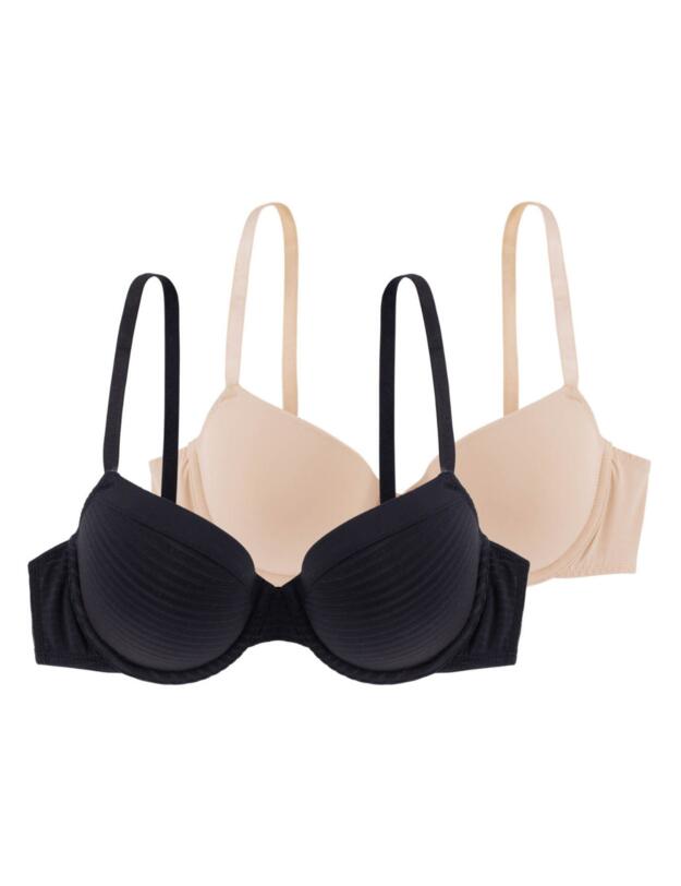 Dorina Louise/Eco Lightly Padded Demi Bra Black/Beige