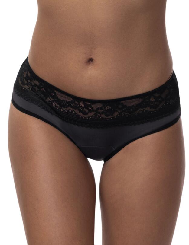 Dorina Eco Moon Lace 2 Pack Hipster Period Briefs Black/Black