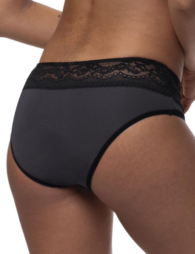 Dorina Eco Moon Lace 2 Pack Hipster Period Briefs Black/Black