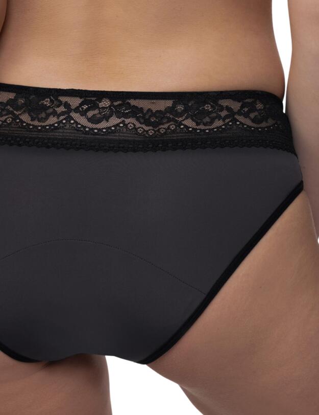 Dorina Eco Moon Lace 2 Pack Hipster Period Briefs Black/Black
