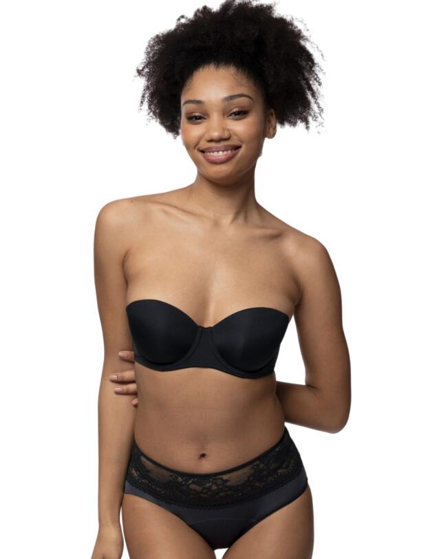 Dorina Eco Moon Lace 2 Pack Midi Period Briefs Black/Black