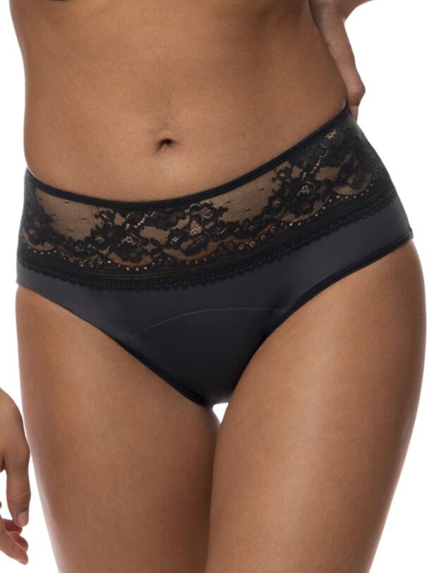 Dorina Eco Moon Lace 2 Pack Midi Period Briefs Black/Black