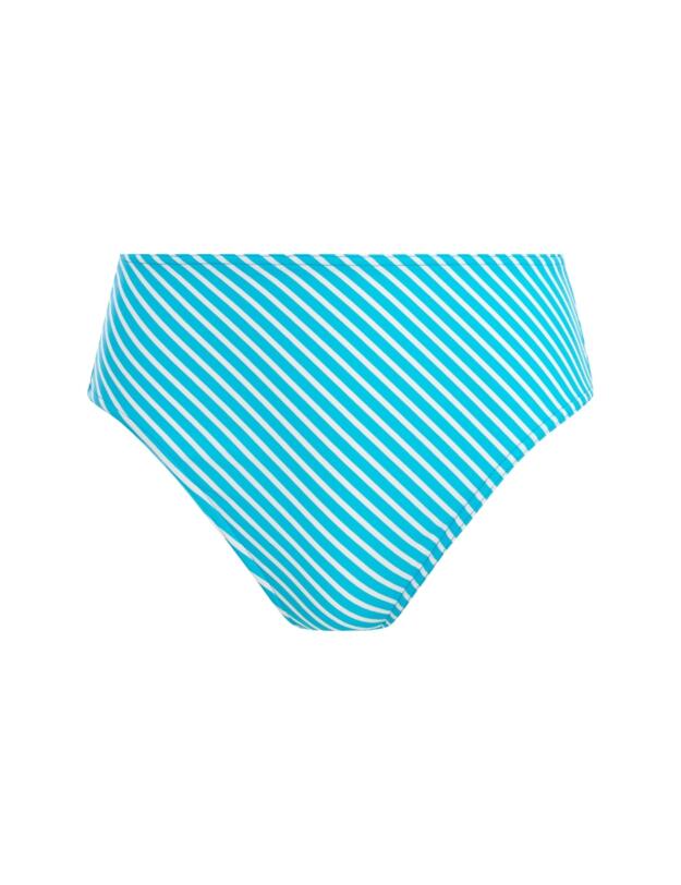 Freya Jewel Cove High Waisted Bikini Brief Stripe Turquoise