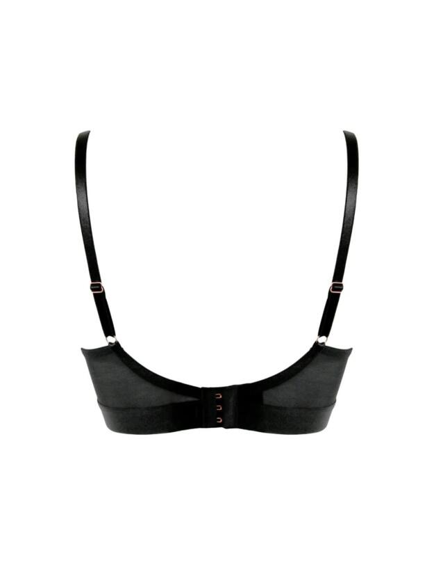 Pour Moi Constance Push Up Bra Black/Rose Gold