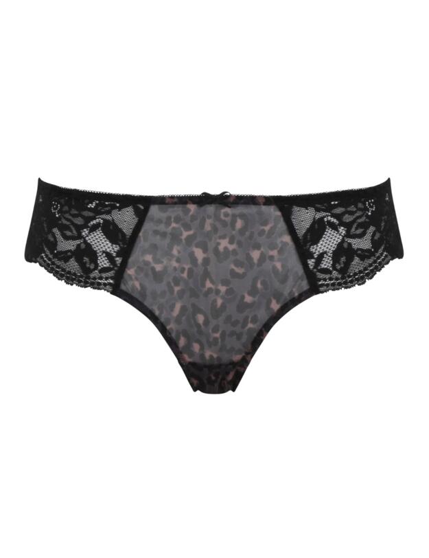 Panache Nina Brazilian Brief Black Leopard
