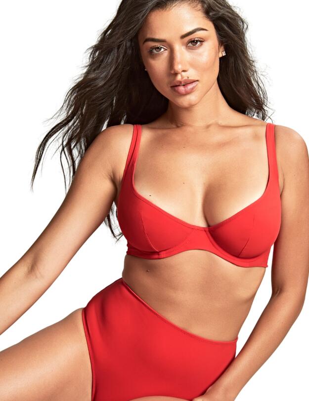 Panache Rossa High Waisted Bikini Brief  Rossa Red