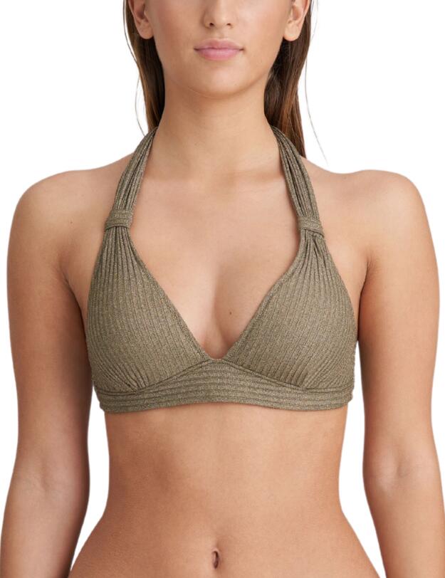 Marie Jo Tinjis Padded Triangle Bikini Top Golden Olive