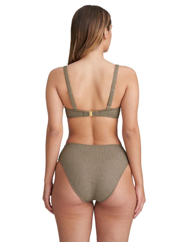 Marie Jo Tinjis Padded Plunge Bikini Top Golden Olive