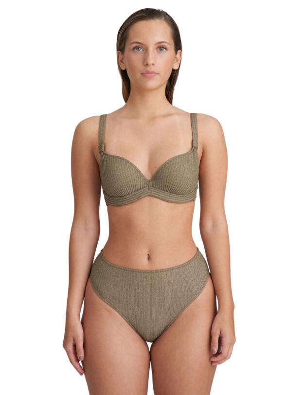 Marie Jo Tinjis Full Bikini Briefs Golden Olive