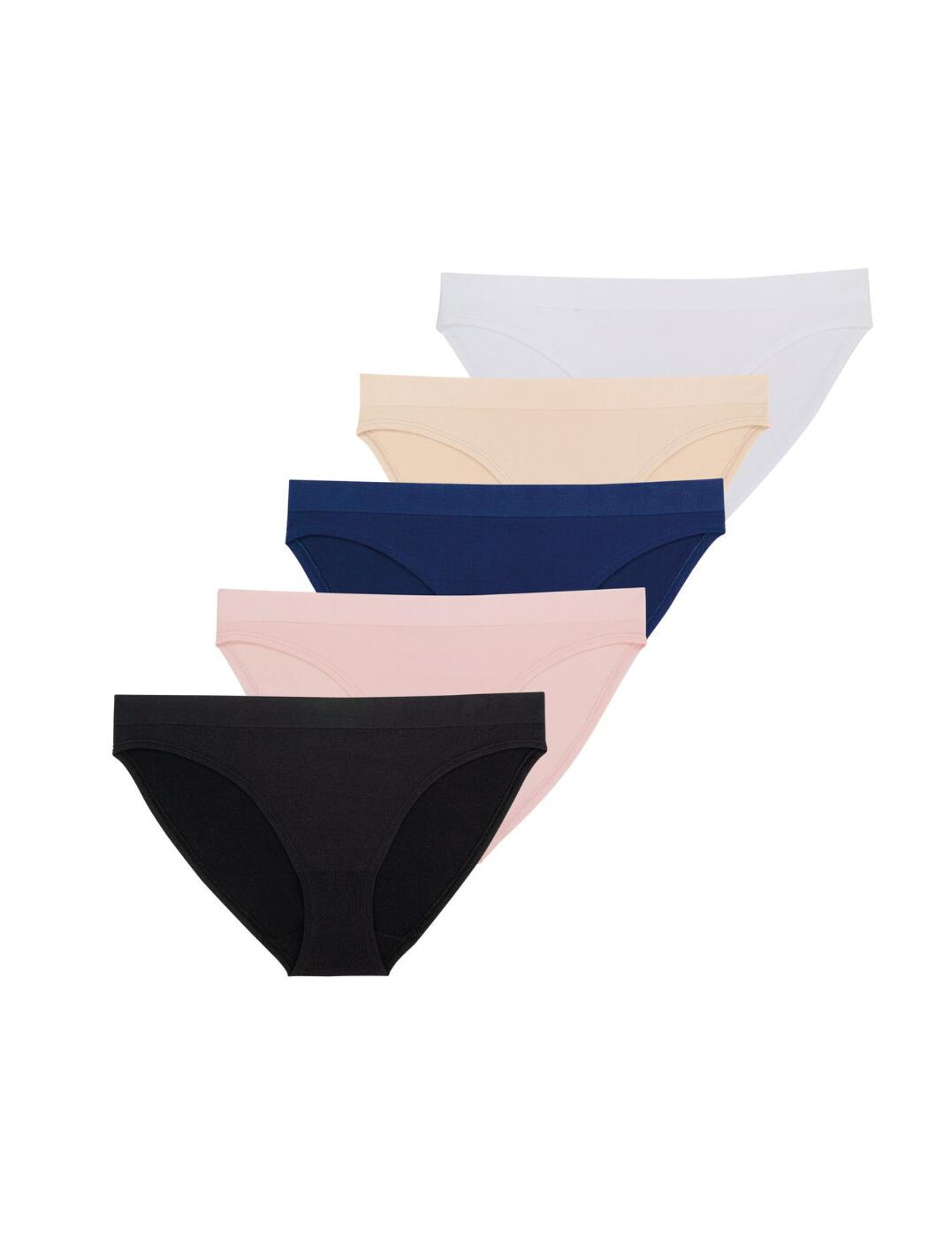 Dorina Rosanne Briefs 5 Pack Black/Pink/Blue/Nude/White