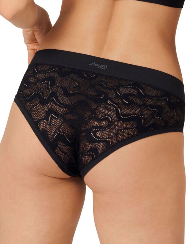Sloggi Go Allround Lace Mid Brief Black 