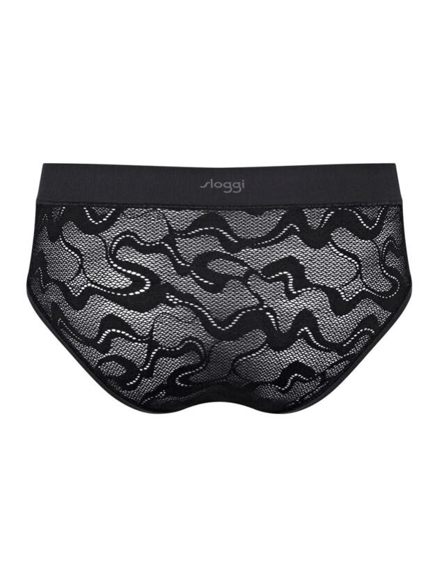 Sloggi Go Allround Lace Mid Brief Black 