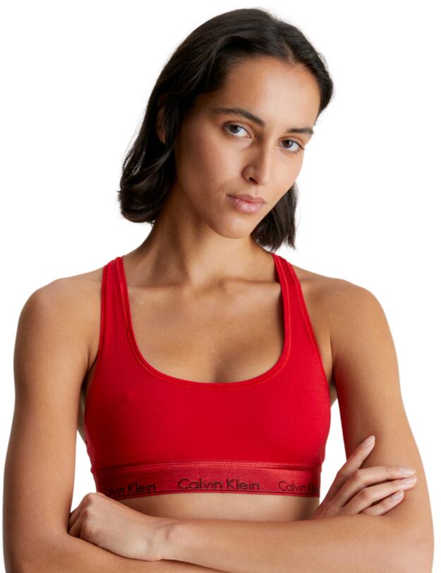 Calvin Klein Modern Cotton Hoilday Bralette Rouge 