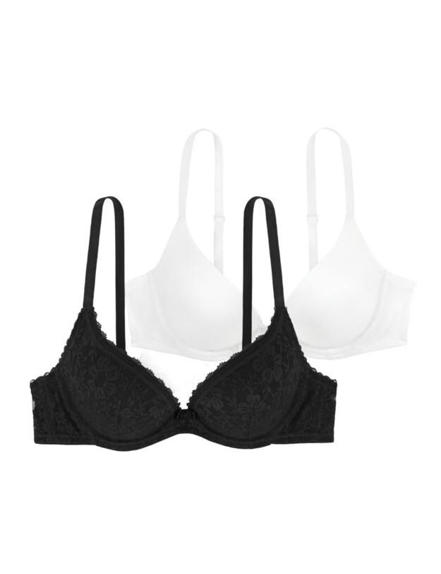 Dorina Sonia Push Up Bra 2 Pack Black/White