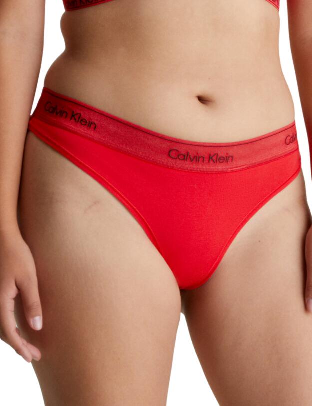Calvin Klein Modern Cotton Holiday Thong Rouge 