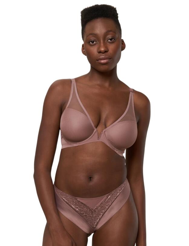 Triumph Vivid Spotlight Plunge Bra Rose Brown