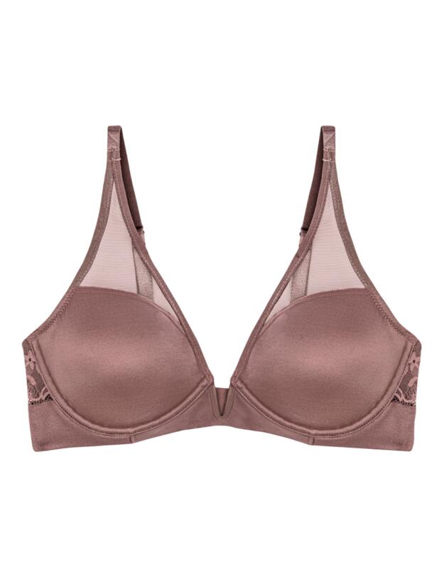 Triumph Vivid Spotlight Plunge Bra Rose Brown
