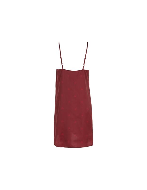 Tommy Hilfiger Satin Nightdress Critter Monogram Deep Rouge