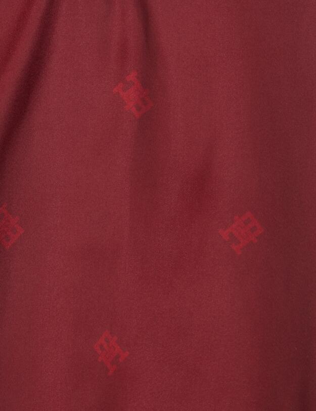 Tommy Hilfiger Satin Nightdress Critter Monogram Deep Rouge