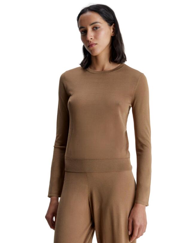Calvin Klein Long Sleeve Top Tigers Eye