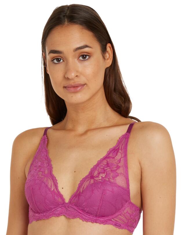 Calvin Klein Seductive Comfort Plunge Bra Wild Aster