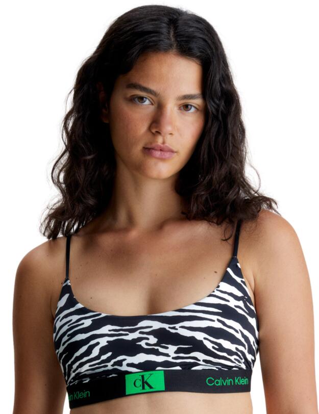 Calvin Klein CK96 Bralette Split Tiger Print/Black