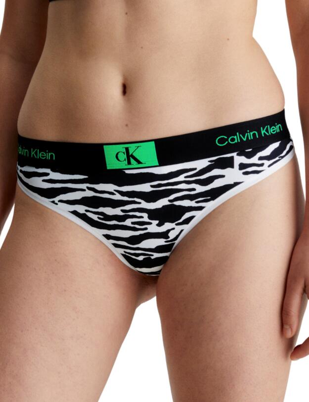 Calvin Klein CK96 Thong Split Tiger Print/Black
