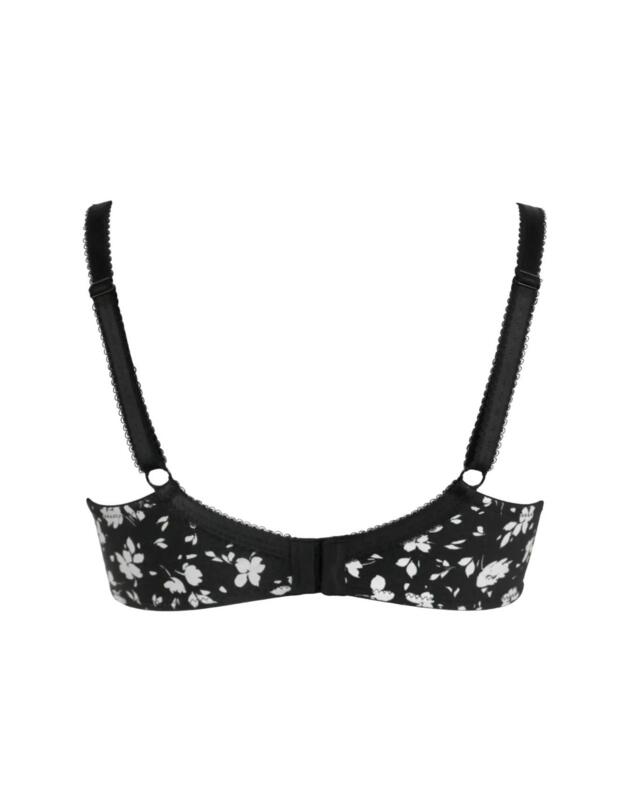 Pour Moi Aura Side Support Bra Black Floral